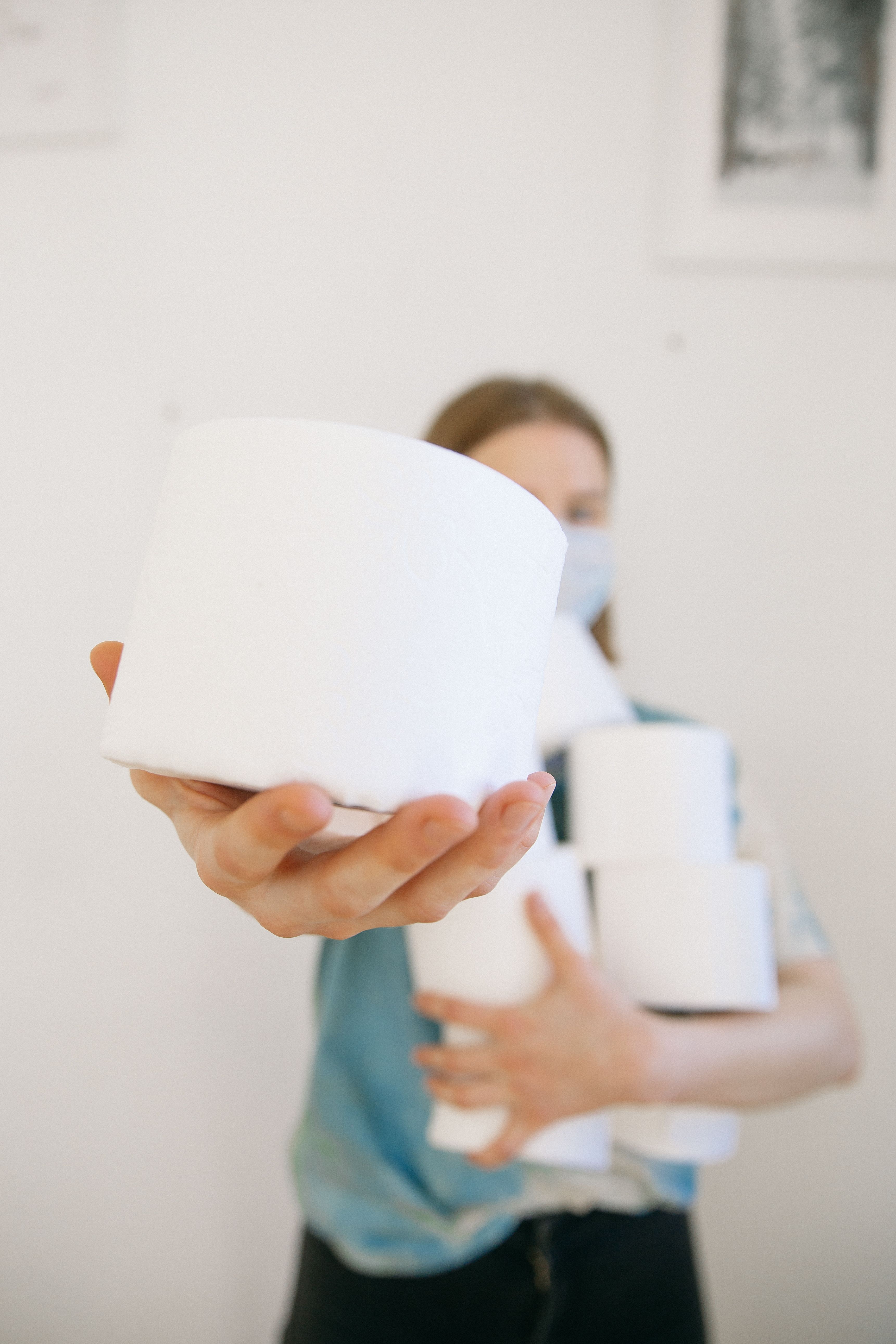 Clean portable toilet interior